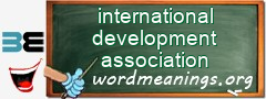 WordMeaning blackboard for international development association